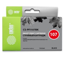 Картридж струйный Cactus CS-PFI107BK черный (130мл) для Canon IP iPF670/iPF680/iPF685/iPF770/iPF780/iPF785/