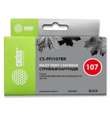 Картридж струйный Cactus CS-PFI107BK черный (130мл) для Canon IP iPF670/iPF680/iPF685/iPF770/iPF780/iPF785/