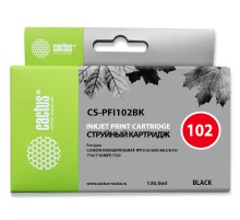 Картридж струйный Cactus CS-PFI102BK черный (130мл) для Canon iPF500/iPF600/iPF700/ MFP M40/iPF765/LP17/LP24
