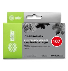 Картридж струйный Cactus CS-PFI107MBK черный матовый (130мл) для Canon IP iPF670/iPF680/iPF685/iPF770/iPF780/iPF785