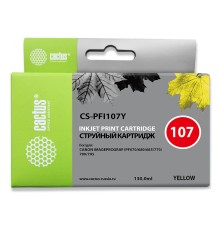 Картридж струйный Cactus CS-PFI107Y желтый (130мл) для Canon IP iPF670/iPF680/iPF685/iPF770/iPF780/iPF785/