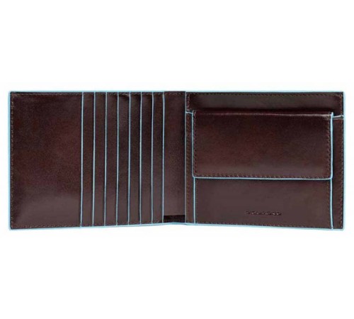 Кошелек мужской Piquadro Blue Square PU1239B2R/MO коричневый натур.кожа Кошелек мужской Piquadro Blue Square PU1239B2R/MO коричневый натур.кожа