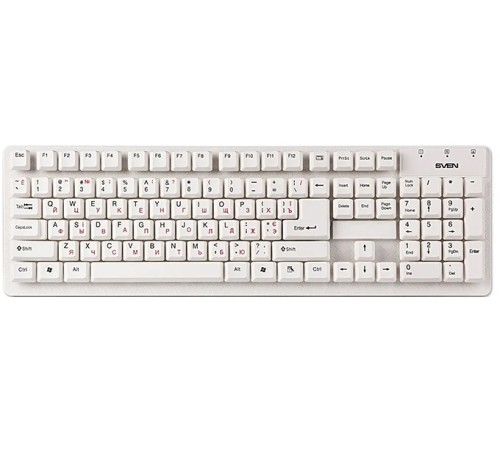 Клавиатура SVEN Standard 301 USB белая SVEN Standard 301 USB White (SV-03100301UW) Клавиатура SVEN Standard 301 USB белая SVEN Standard 301 USB White (SV-03100301UW)
