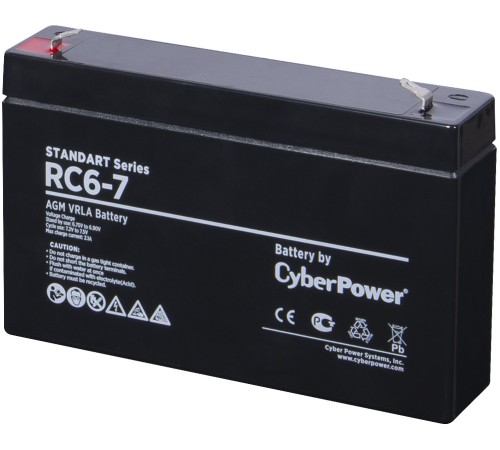 Аккумуляторная батарея SS CyberPower RC 6-7 / 6 В 7 Ач CyberPower RC6-7 (RC 6-7)