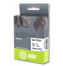 Картридж ленточный Cactus CS-TZ131 TZe-131 черный для Brother 1010/1280/1830VP/7600VP
