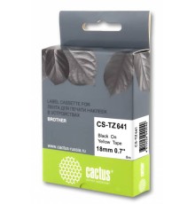 Картридж ленточный Cactus CS-TZ641 TZe-641 черный для Brother 1010/1280/1280VP/2700VP