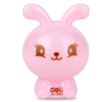 Точилка для карандашей ручная Deli Rabbit E0560 1 отверстие пластик ассорти блистер