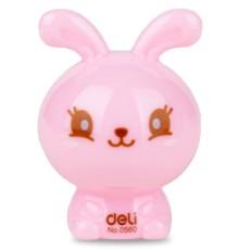Точилка для карандашей ручная Deli Rabbit E0560 1 отверстие пластик ассорти блистер