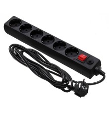 Сетевой фильтр Buro 600SH-16-3-B 3м (6 розеток) черный (коробка)