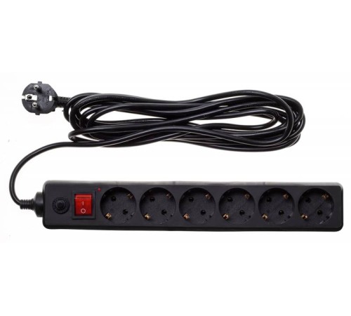 Сетевой фильтр Buro 600SH-16-5-B 5м (6 розеток) черный (коробка) Сетевой фильтр Buro 600SH-16-5-B 5м (6 розеток) черный (коробка)