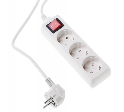Сетевой удлинитель Buro BU-PS3.1/W 1.5м (3 розетки) белый (пакет ПЭ)