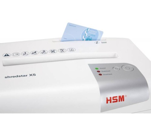 Шредер HSM ShredStar X5-4.5x30 (секр.P-4)/фрагменты/6лист./18лтр./скрепки/скобы/пл.карты/CD Шредер HSM ShredStar X5-4.5x30 (секр.P-4)/фрагменты/6лист./18лтр./скрепки/скобы/пл.карты/CD