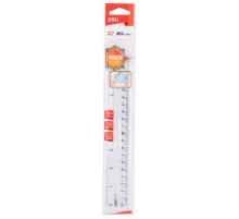 Линейка Deli Pioneer EG00212 пластик дл.20см прозрачный градуировка УФ чернила европодвес