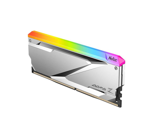 Оперативная память Netac Z RGB 32GB (2x16GB) DDR5-6600 (PC5-52800) C34 Silver 34-40-40-105 1.4V XMP Dual DIMM Kit (NTZED5P66DP-32S)