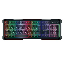 Клавиатура Оклик 717G BLACK DEATH черный/серый USB Multimedia for gamer LED