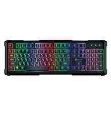 Клавиатура Оклик 717G BLACK DEATH черный/серый USB Multimedia for gamer LED