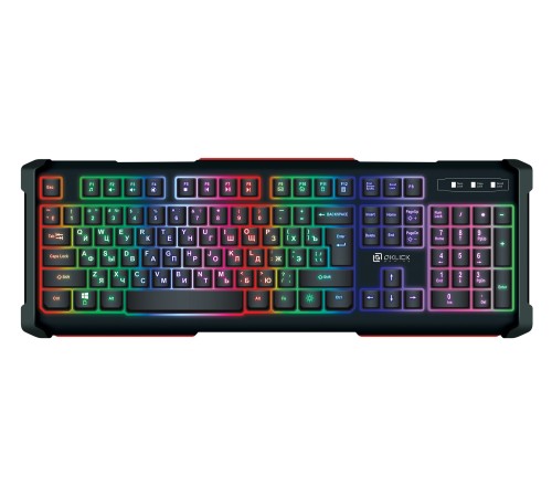 Клавиатура Оклик 717G BLACK DEATH черный/серый USB Multimedia for gamer LED Клавиатура Оклик 717G BLACK DEATH черный/серый USB Multimedia for gamer LED