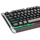 Клавиатура Оклик 717G BLACK DEATH черный/серый USB Multimedia for gamer LED