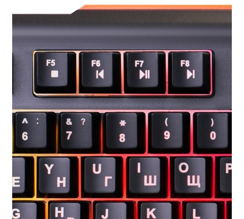 Клавиатура Оклик 717G BLACK DEATH черный/серый USB Multimedia for gamer LED Клавиатура Оклик 717G BLACK DEATH черный/серый USB Multimedia for gamer LED