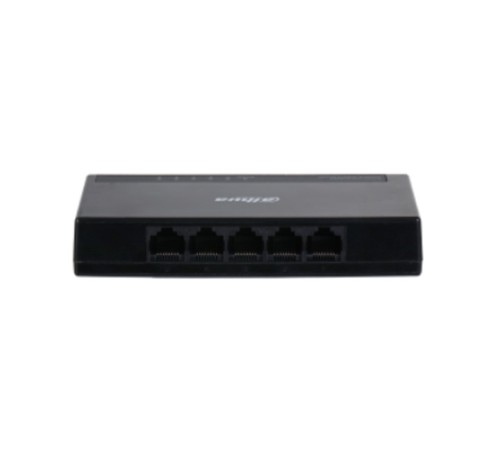 DAHUA DH-PFS3005-5GT-L 5-портовый гигабитный неуправляемый коммутатор, 5xRJ45 1Gb, коммутационная ёмкость 10 Гбит/с, передача пакетов 7.44 Мпак/с, таблица МАС-адресов 2K, пластик