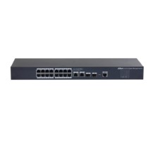 DAHUA DH-SG4020 20-портовый управляемый коммутатор, 18xRJ45 100Mb, 2xSFP 1Gb, коммутационная ёмкость 56 Гбит/с, передача пакетов 29.76 Мпак/с, таблица МАС-адресов 8K, металл