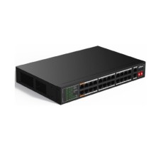 DAHUA DH-SF1026LP 26-портовый неуправляемый коммутатор с РоЕ, 24xRJ45 100Mb, 2xRJ45 1Gb, суммарно до 190Вт, коммутационная ёмкость 8.8 Гбит/с, передача пакетов 5.55 Мпак/с, таблица МАС-адресов 8K