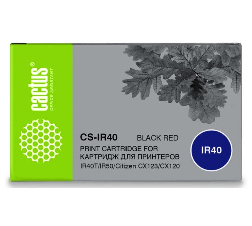 Картридж матричный Cactus CS-IR40 черный/красный для Citizen IR40T/IR50 CX123/CX120