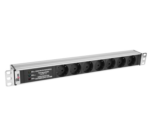 Блок распределения питания Rem Rem-10 R-10-7S-FI-440-Z гор.размещ. 7xSchuko базовые 10A без вилки Блок распределения питания Rem Rem-10 R-10-7S-FI-440-Z гор.размещ. 7xSchuko базовые 10A без вилки