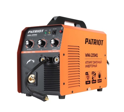 Сварочный полуавтомат Patriot WMA 205 MQ инвертор MIG-MAG/ММА 8.1кВт