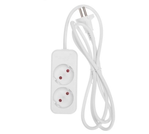 Rexant 13-4000 Удлинитель STANDARD 2 гнезда, 1,5м, 2х1,0мм?, б/з, белый