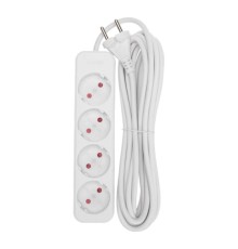 Rexant  13-4025 Удлинитель STANDARD 4 гнезда, 5м, 2х1,0мм?, б/з, белый