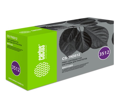 Картридж лазерный Cactus CS-TN3512 TN-3512 черный (12000стр.) для Brother DCP L6600DWHL/L6250DNHL/L6300DWHL/L6400DWHL/L6400DWTMFC/L6800DWMFC/L6800DWTMFC/L6900DWMFC/L6900DWT