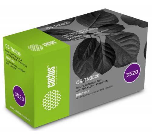 Картридж лазерный Cactus CS-TN3520 TN-3520 черный (20000стр.) для Brother HL L6400DW/L6900DW/L6900DWT
