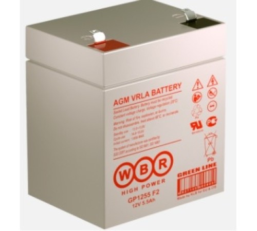 WBR Батарея GP1255 (12V/5.5Ah) (клеммы F2)