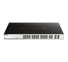 D-Link DGS-1210-28P/FL2A Управляемый L2 коммутатор с 24 портами 10/100/1000Base-T и 4 комбо-портами 100/1000Base-T/SFP (24 порта PoE 802.3af/at, РоЕ-бюджет 193 Вт)