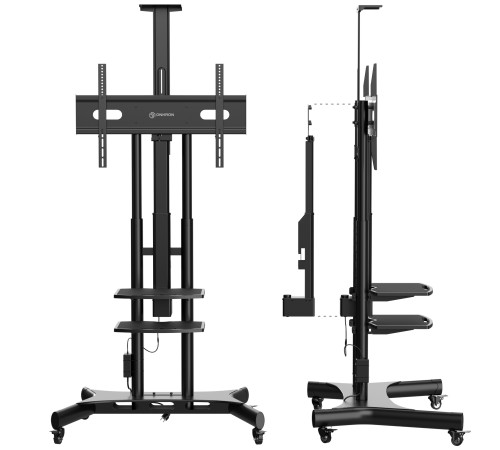 Мобильная МОТОРИЗОВАННАЯ стойка ONKRON на 1 ТВ ONKRON TS1881 Elift BLACK