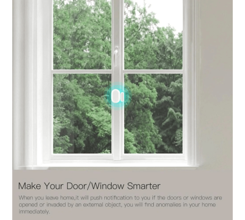 Датчик открытия дверей и окон MOES Door&Window Sensor ZSS-X-GWM-C, Zigbee, CR2032