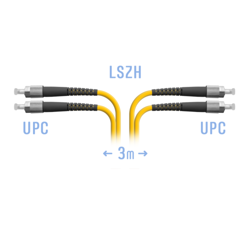 Патчкорд оптический FC/UPC SM Duplex  3 метр
