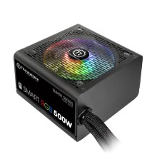 Блок питания Thermaltake ATX 500W Smart RGB 500 80+ (24+4+4pin) APFC 120mm fan color LED 5xSATA RTL
