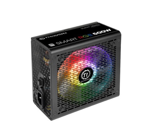Блок питания Thermaltake ATX 500W Smart RGB 500 80+ (24+4+4pin) APFC 120mm fan color LED 5xSATA RTL