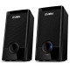Колонки пластиковые SVEN 318, чёрный, акустическая система 2.0 (USB, мощность 2x2.5 Вт(RMS)), черный SVEN 318 (SV-015176)