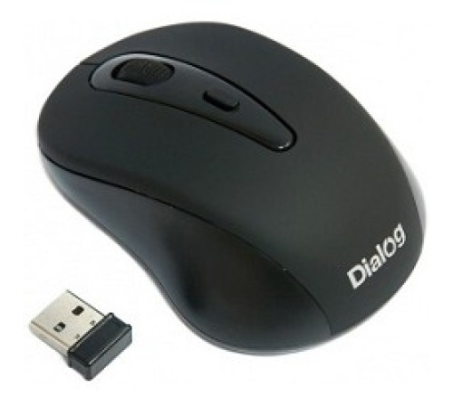 Мышь MROP-05U BLACK Dialog Pointer RF 2.4G Optical - 3 кнопки + ролик прокрутки, USB, черная