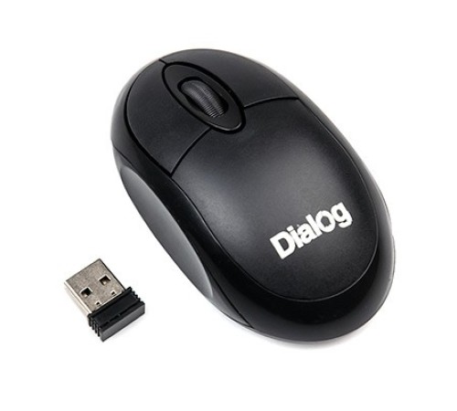 Мышь MROC-10U Dialog Comfort RF 2.4G Optical - 3 кнопки + ролик прокрутки, USB, черная