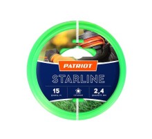 Леска для садовых триммеров Patriot Starline d=2.4мм L=15м (805201061)