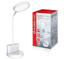 Ultraflash UF-818 C01 белый (Led, светильник настольный, 6Вт, 6000К, аккум., 3 ур.яркости)