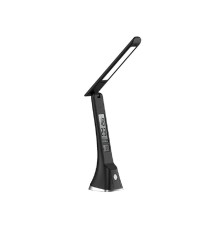 Ultraflash UF-821 C02 черный (Led, светильник настольный, 7Вт, дисплей, смена цвет.темп, кожа)
