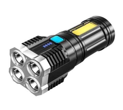 Ultraflash LED51525 (фонарь акк 4В, черн., 4LED+COB, 3 Вт, 4 реж, Micro -USB, бокс)