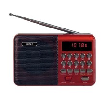 Perfeo радиоприемник цифровой PALM FM+ 87.5-108МГц/ MP3/ питание USB или 18650/ красный (i90-red) [PF_A4871]