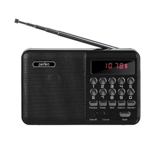 Perfeo радиоприемник цифровой PALM FM+ 87.5-108МГц/ MP3/ питание USB или 18650/ черный (i90-BL) [PF_A4870]