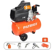 Компрессор поршневой Patriot EURO 24-240K масляный 240л/мин 24л 1500Вт оранжевый